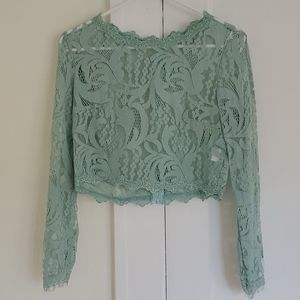 Light Blue Lace Top